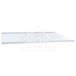 Whirlpool Glasplaat 490x320mm Met Strip WBE3413AS, WTE3111W 480132101134